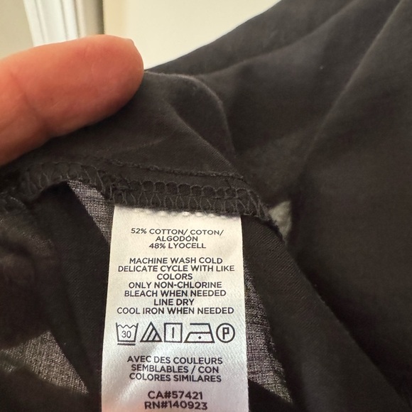 LOFT NWT Black Peasant Style Relaxed Long Sleeve Blouse. - Picture 3 of 9